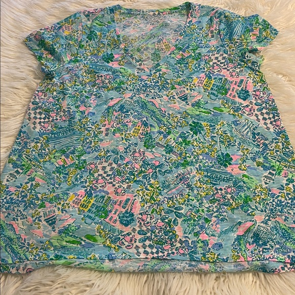 Lilly Pulitzer Multicolor Patterned Top size L length 27” bust 40” BNWOT - Picture 6 of 8